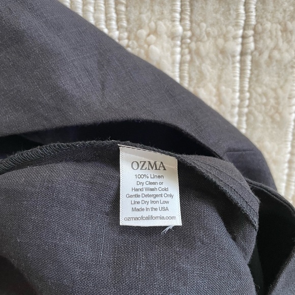 Ozma Vanessa Romper, Laundered Linen, Black (100% Linen) Size XS - Picture 5 of 5